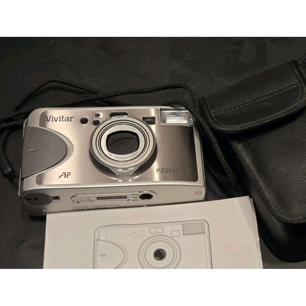 Vivitar PZ3815 DB 35mm Film Camera Body in Working Condition Case & Book
